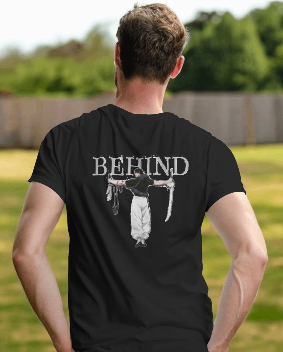 “Behind the Blade: Strength in Shadows oversized T-shirt